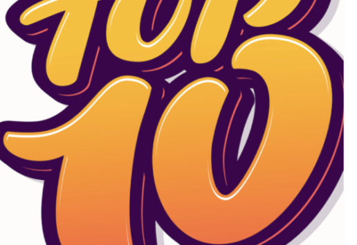 Texte alternatif : "Logo affichant « Top 10 » avec style graphique coloré en orange et violet.