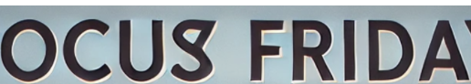 Texte alternatif : Logo indiquant « Focus Friday » en caractères gras sur fond clair.